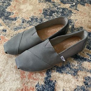 Grey Sequin Toms Size 7.5